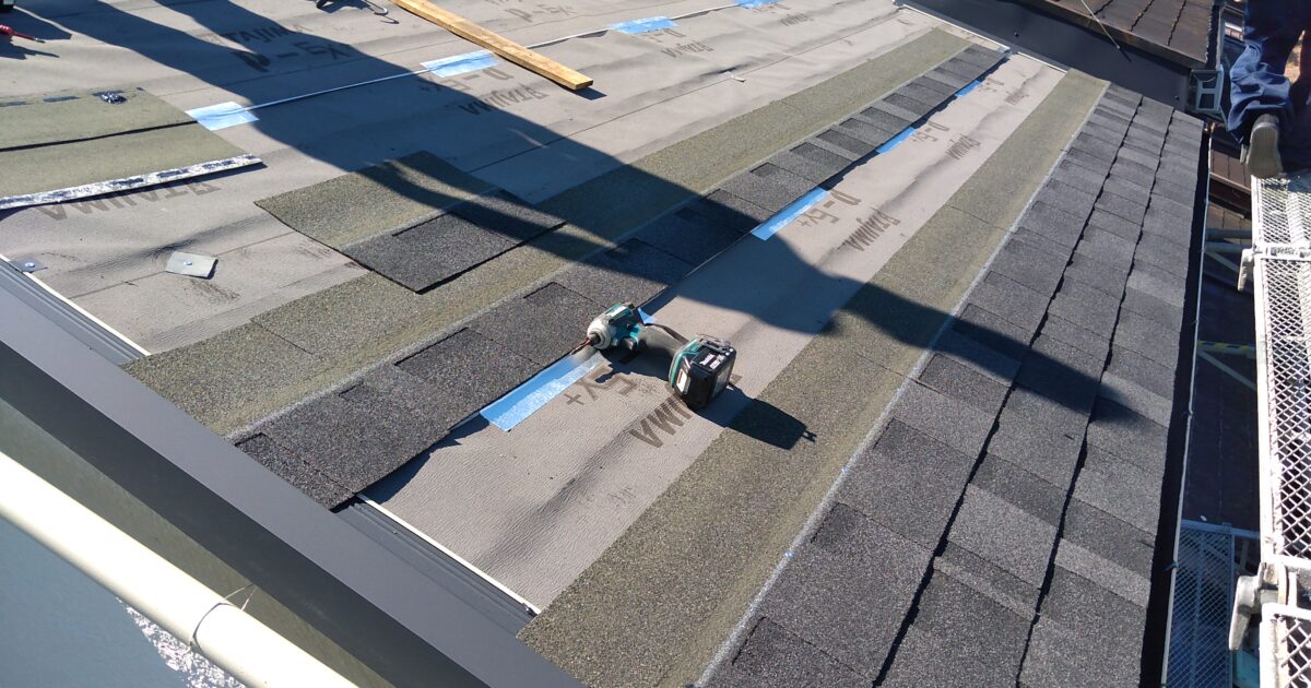 カバー工法で屋根の葺き替え工事 日高市