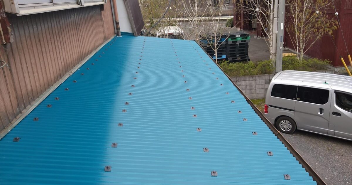 物置屋根の張替え工事 日高市